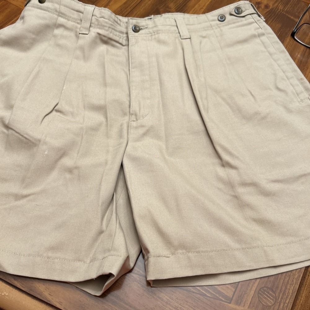 Mens Dockers 38‎ Waist Khakis Pleated Front Woven Shorts Vintage